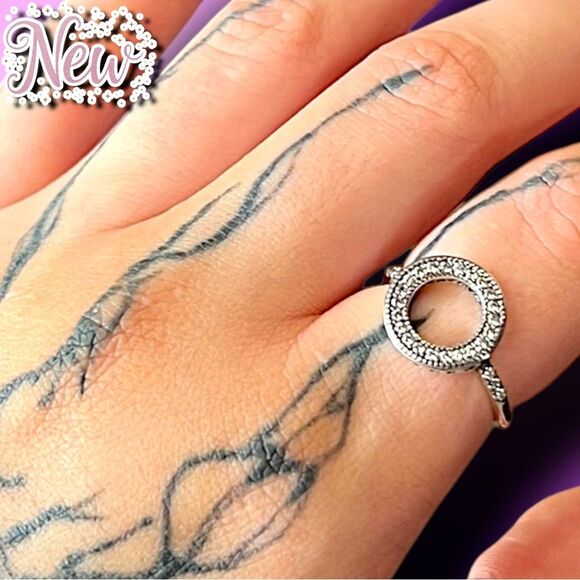 New Pandora Hearts of Pandora Halo Ring – Sterling Silver CZ – Size 7 - Picture 5 of 8